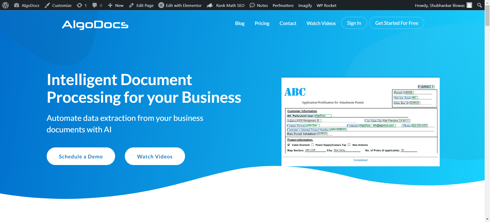 Screenshot of AlgoDocs